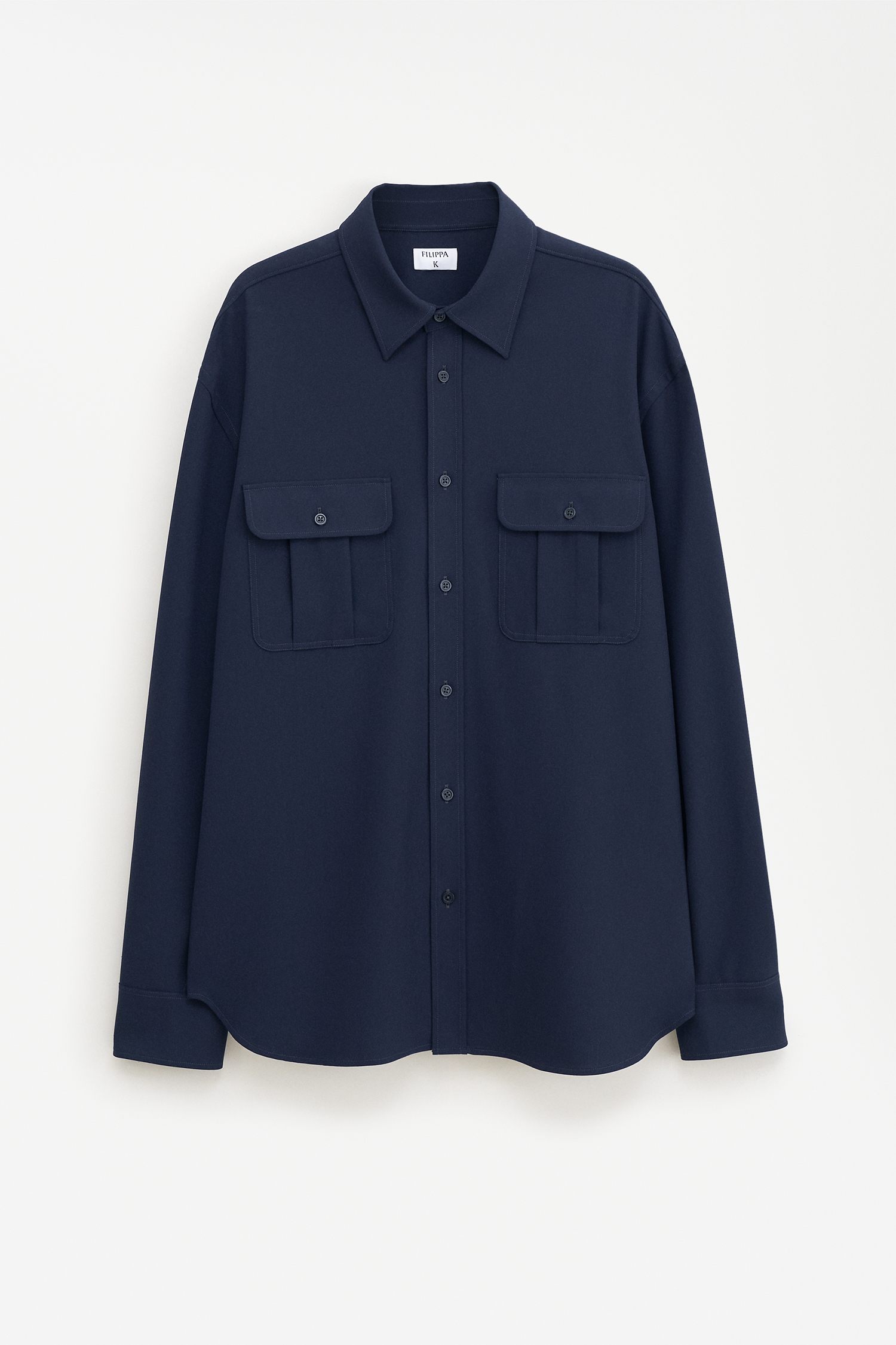 Filippa K Relaxed Patch Pocket Shirt In Blue